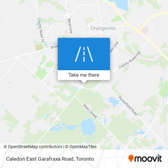 Caledon East Garafraxa Road map