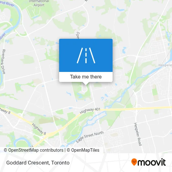 Goddard Crescent map