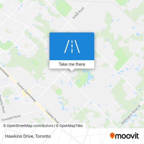 Hawkins Drive map