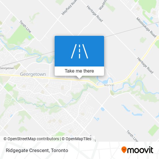 Ridgegate Crescent map