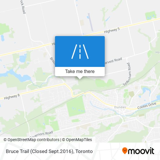 Bruce Trail (Closed Sept.2016) map