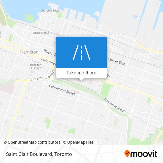 Saint Clair Boulevard map