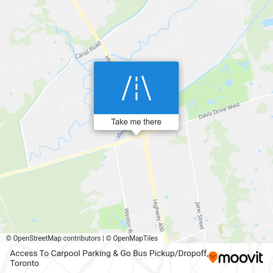 Access To Carpool Parking & Go Bus Pickup / Dropoff map