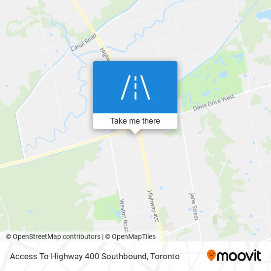 Access To Highway 400 Southbound plan