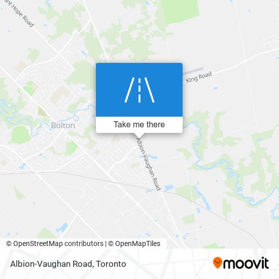 Albion-Vaughan Road map