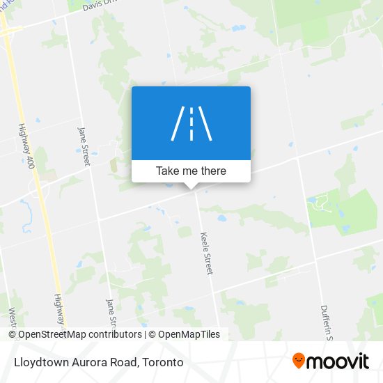 Lloydtown Aurora Road map