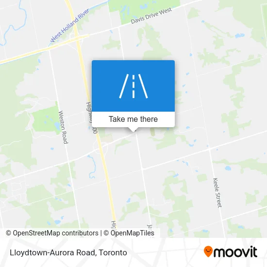 Lloydtown-Aurora Road map