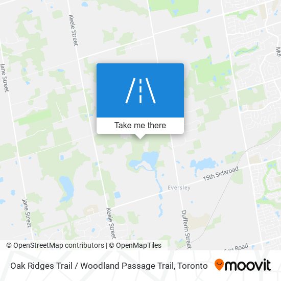 Oak Ridges Trail / Woodland Passage Trail map