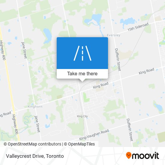 Valleycrest Drive map