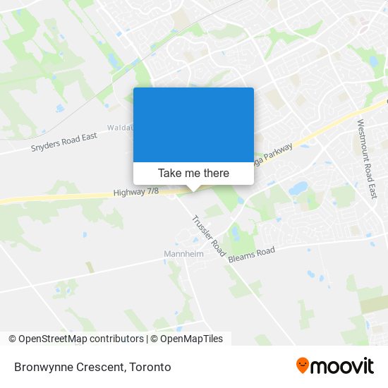 Bronwynne Crescent map