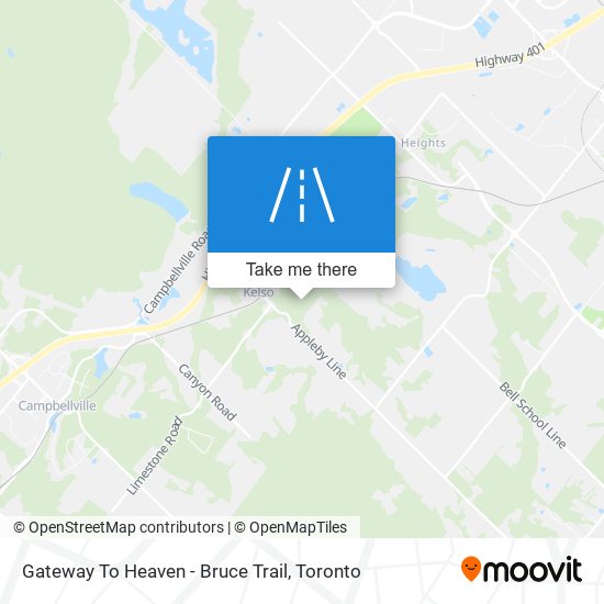 Gateway To Heaven - Bruce Trail map