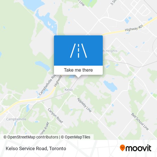 Kelso Service Road map