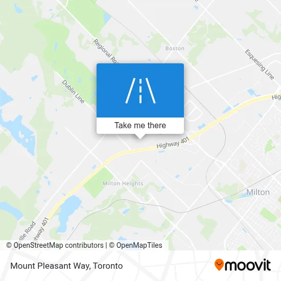 Mount Pleasant Way map