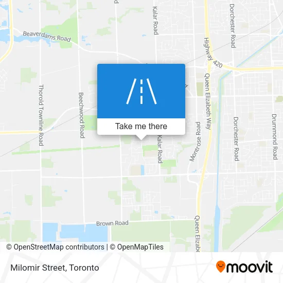 Milomir Street map