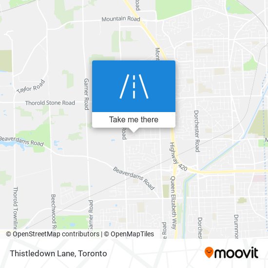 Thistledown Lane map