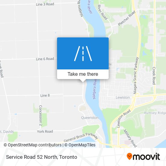 Service Road 52 North map