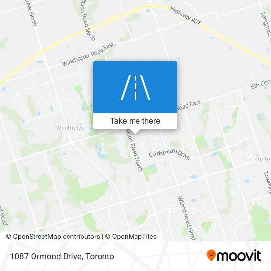 1087 Ormond Drive map