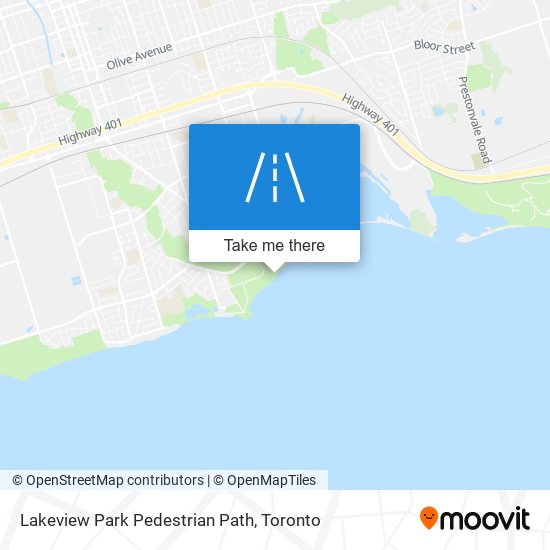 Lakeview Park Pedestrian Path map