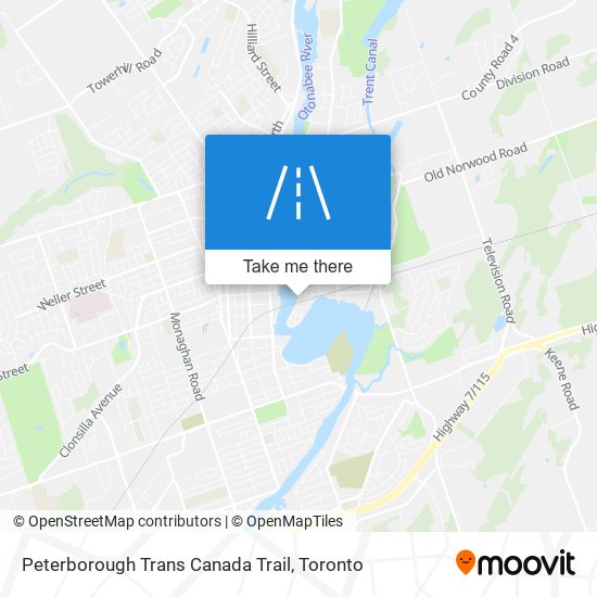 Peterborough Trans Canada Trail map