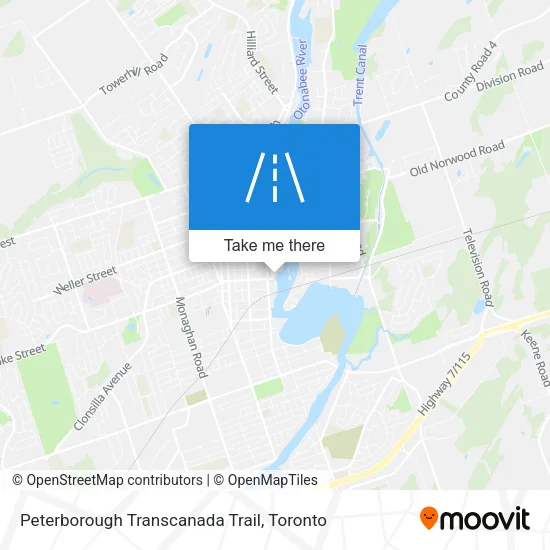 Peterborough Transcanada Trail map