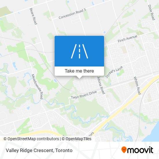 Valley Ridge Crescent map