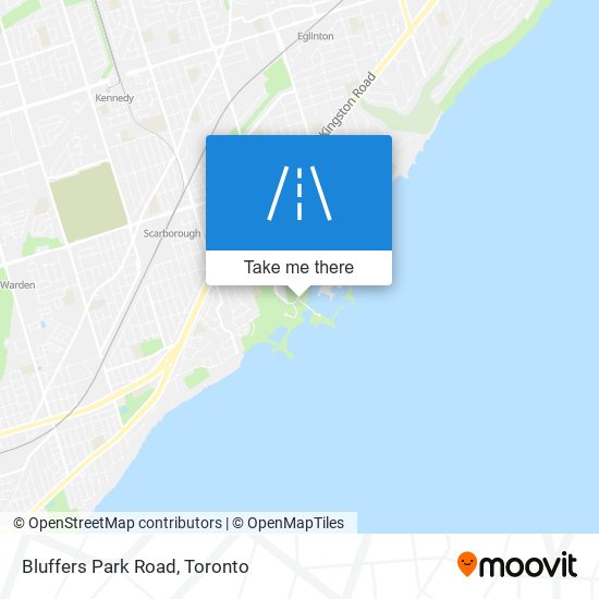 Bluffers Park Road map
