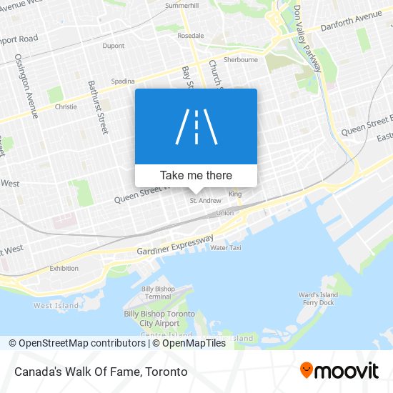 Canada's Walk Of Fame map