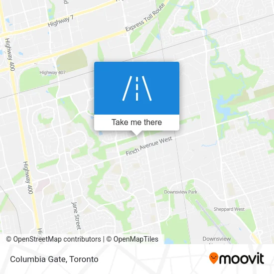 Columbia Gate map