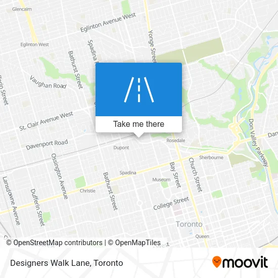 Designers Walk Lane map