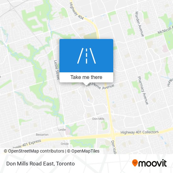 Don Mills Road East map