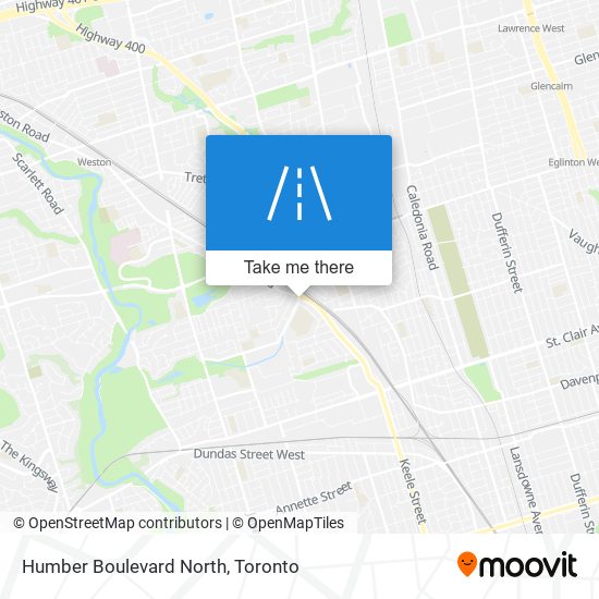 Humber Boulevard North map