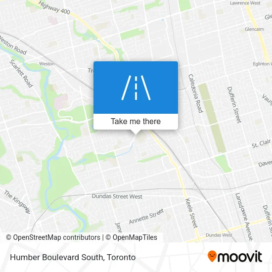 Humber Boulevard South map