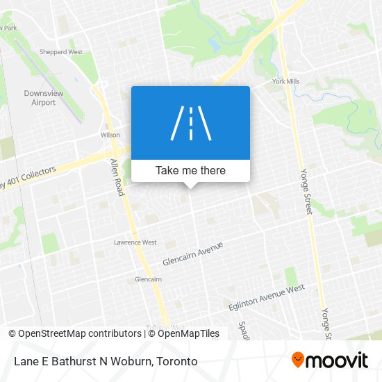 Lane E Bathurst N Woburn map