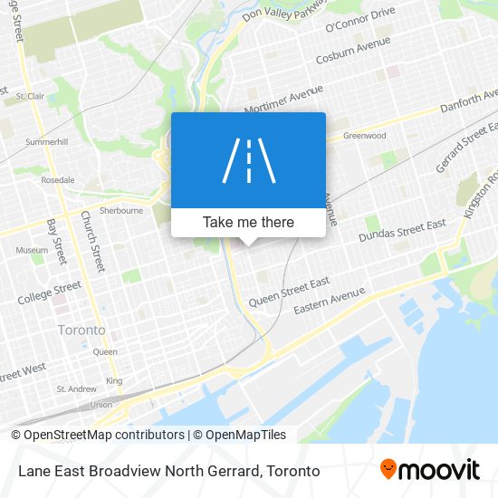 Lane East Broadview North Gerrard map