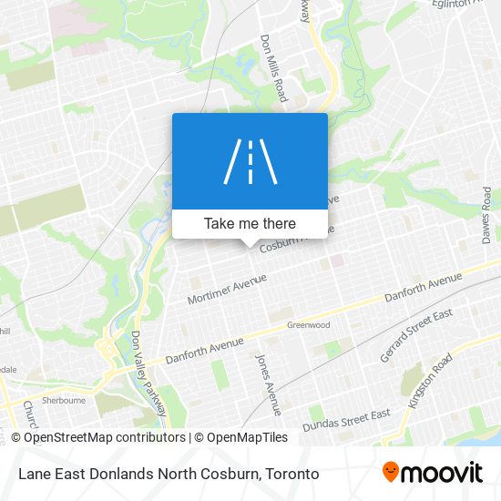 Lane East Donlands North Cosburn map