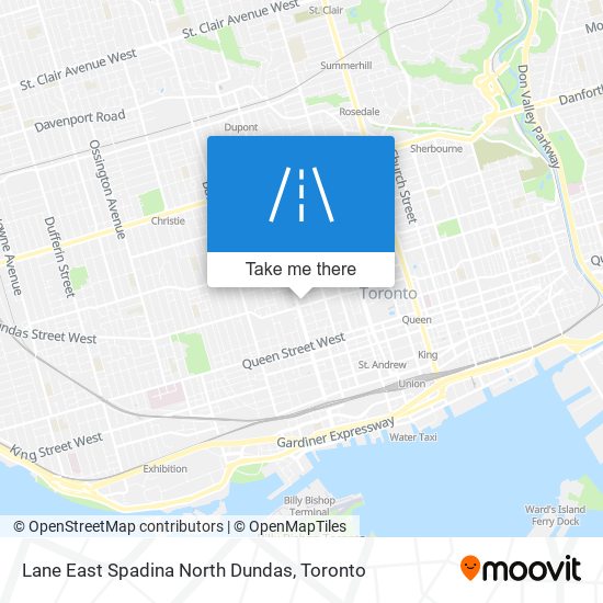 Lane East Spadina North Dundas plan