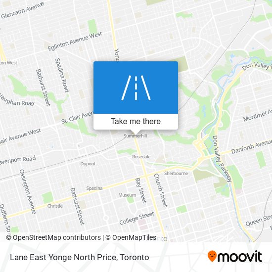 Lane East Yonge North Price map