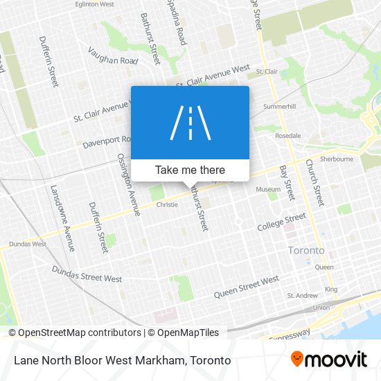 Lane North Bloor West Markham map