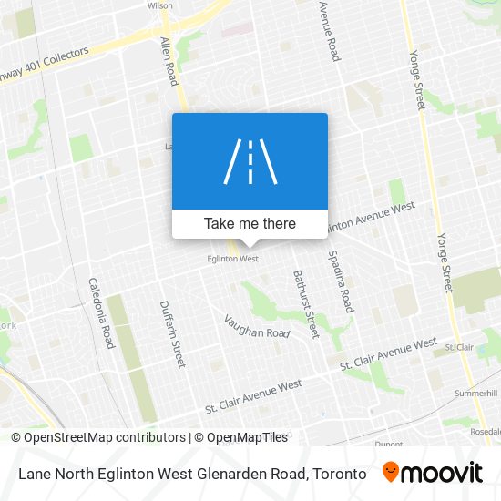 Lane North Eglinton West Glenarden Road map