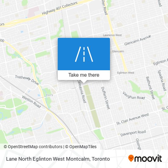 Lane North Eglinton West Montcalm plan