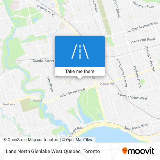 Lane North Glenlake West Quebec map