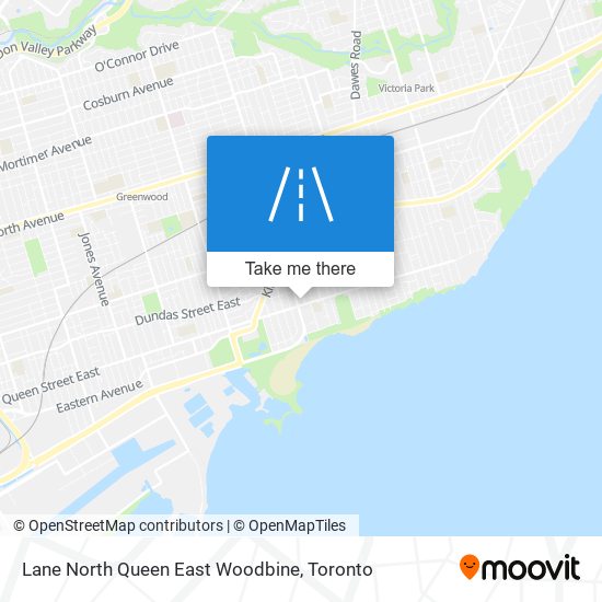 Lane North Queen East Woodbine plan