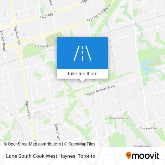 Lane South Cook West Haynes map