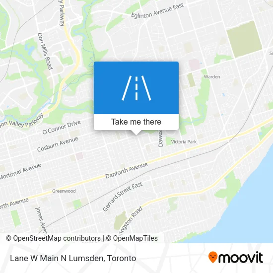 Lane W Main N Lumsden map