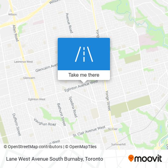 Lane West Avenue South Burnaby map