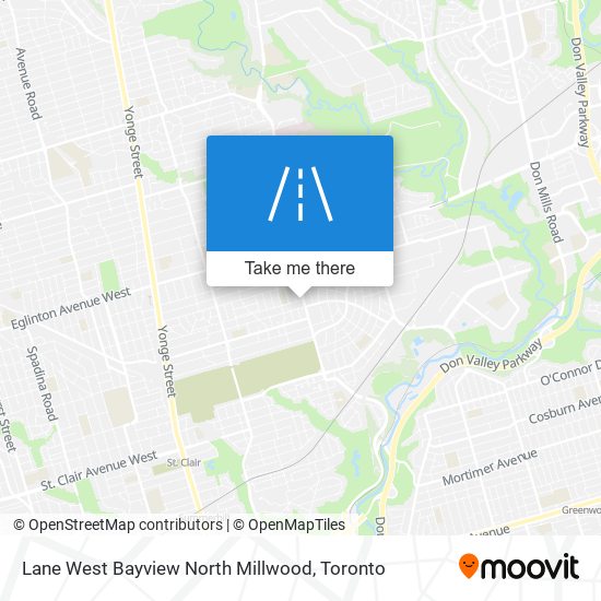 Lane West Bayview North Millwood map