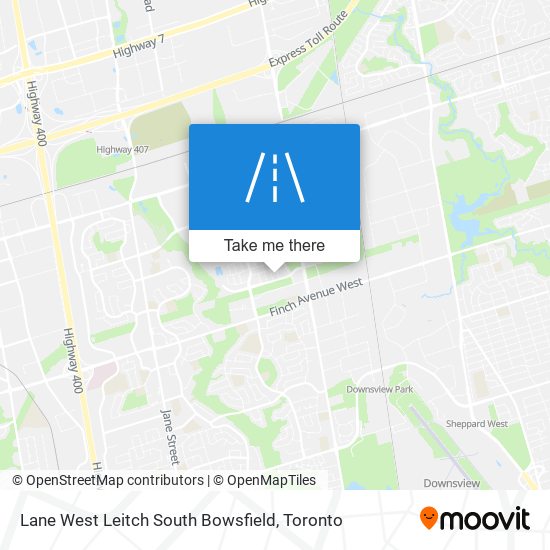 Lane West Leitch South Bowsfield map