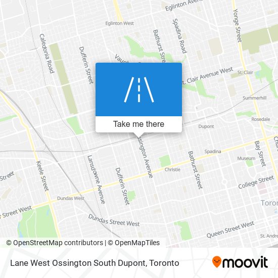 Lane West Ossington South Dupont map