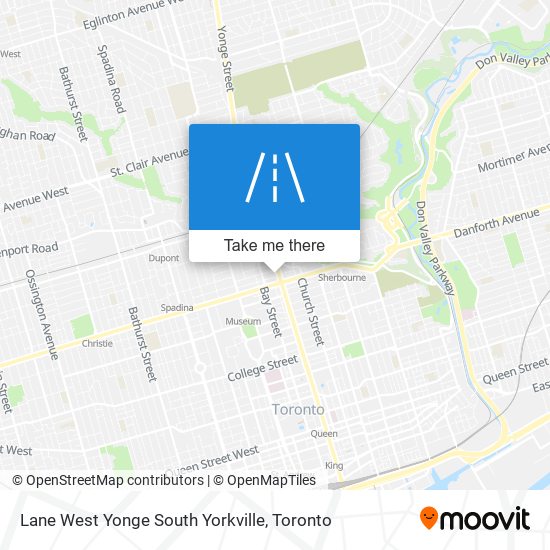 Lane West Yonge South Yorkville map