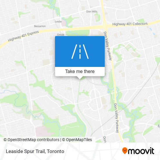 Leaside Spur Trail map